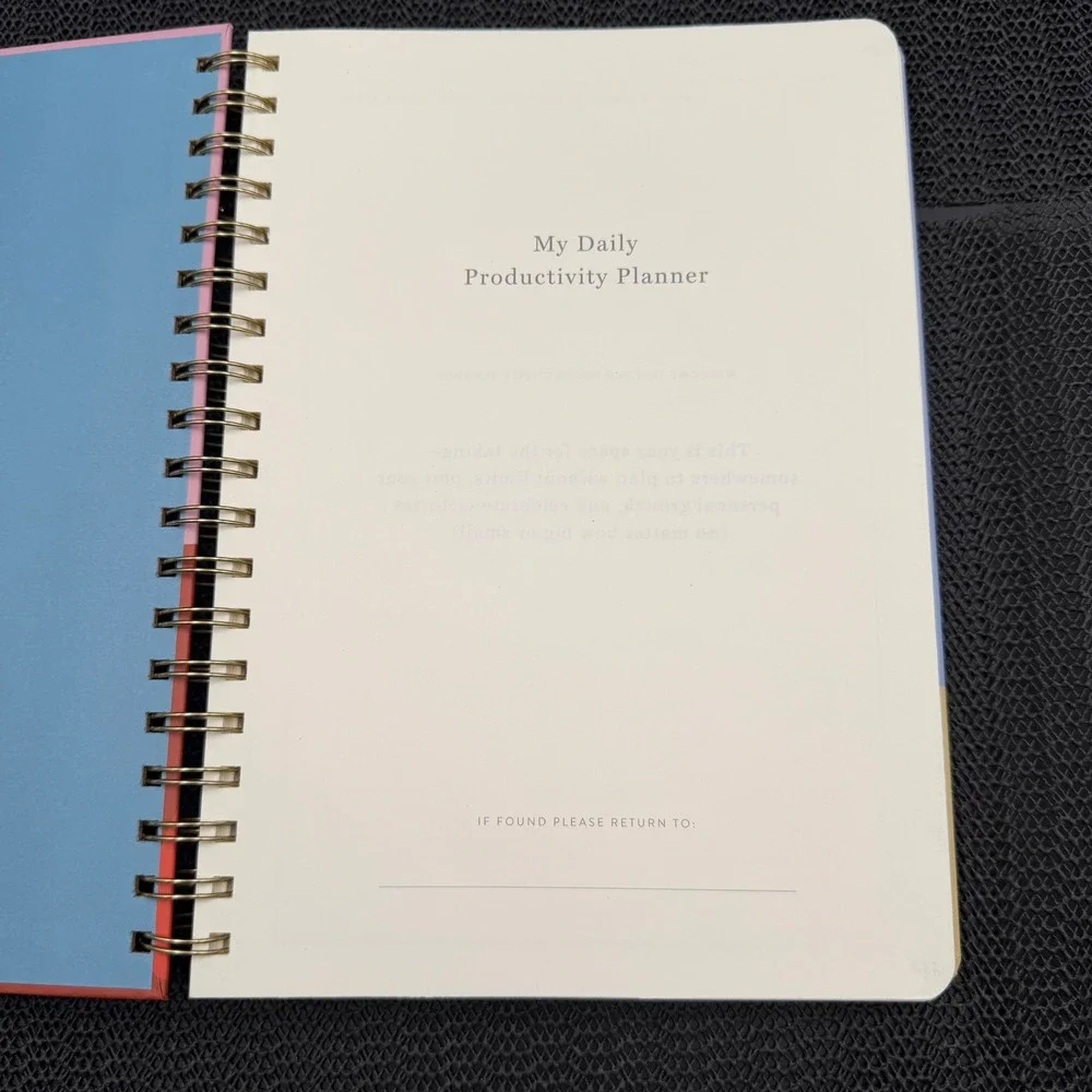 Papier Productivity Planner Undated Daily 12 Week Spiral Hardcover Colorblock
